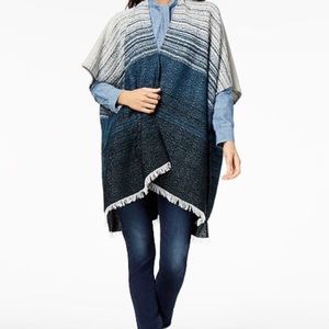 NWT Lucky Brand Striped Fringe trimmed Kimono